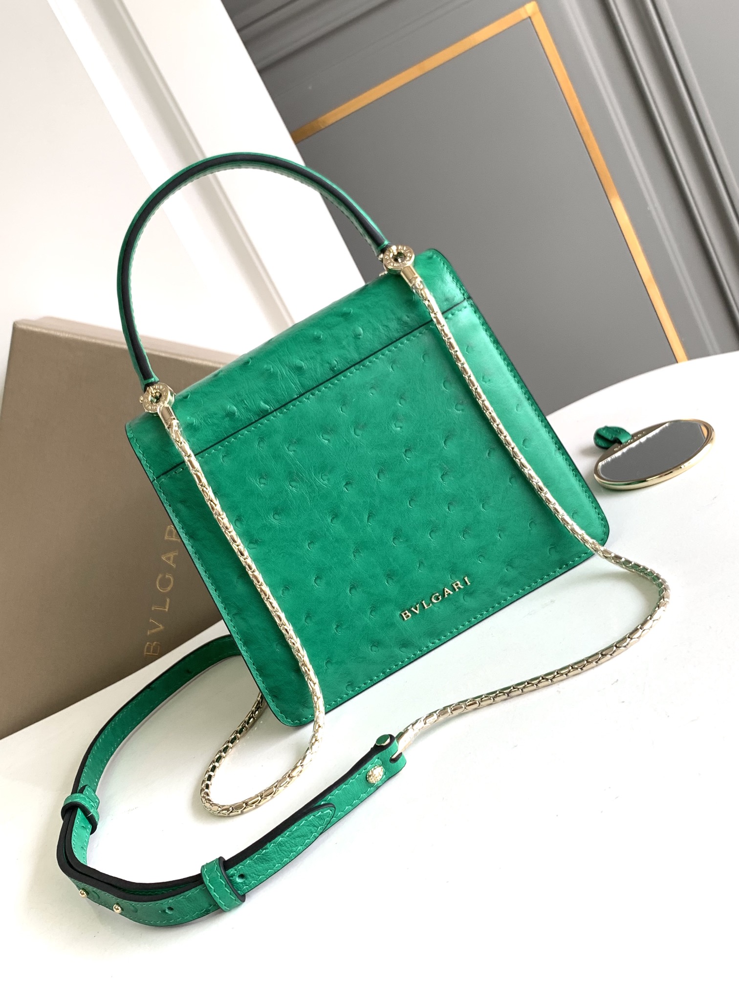 Bvlgari Serpenti Forever Mini Top Handle Green